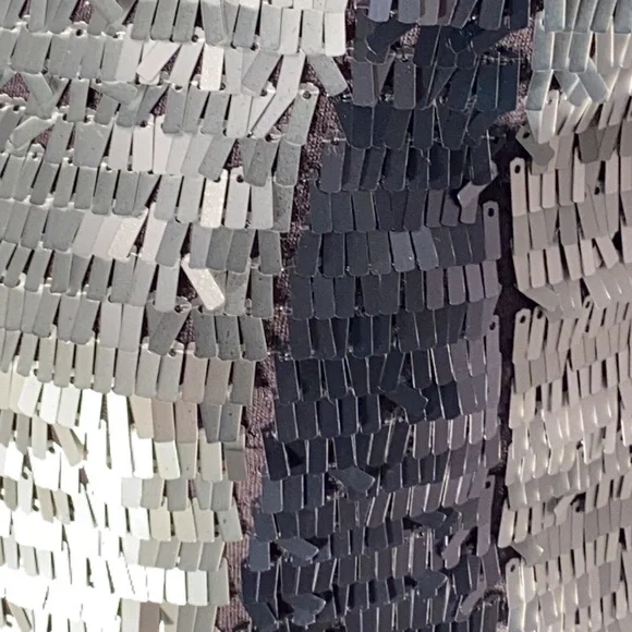 ARMANI EXCHANGE - grey tank w silver & grey sequins - S - Picture 12 of 16